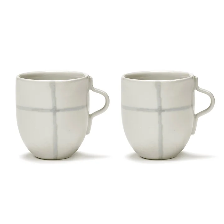 Zuma Mug by Kelly Wearstler, Salt / blanc (set de 2) de Serax