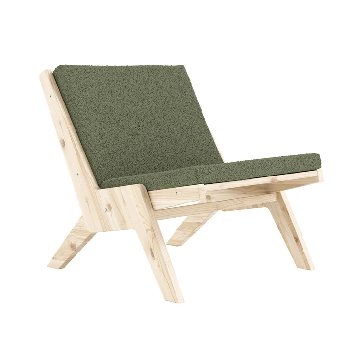 Karup Design - Sway Lounge Chair avec coussin d'assise, pin naturel / evergreen