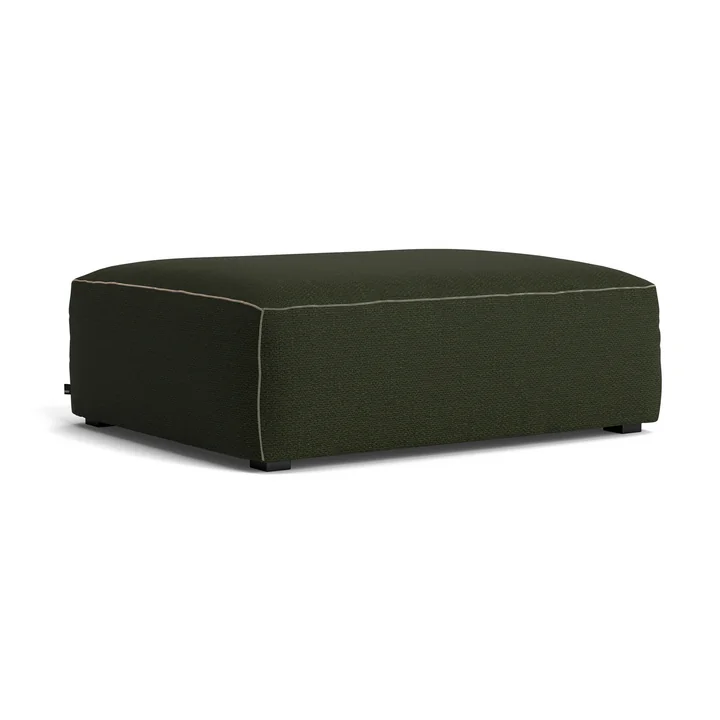 HAY - Mags Soft Ottoman S02 (S), vert foncé (Maglia) / Coutures : beige