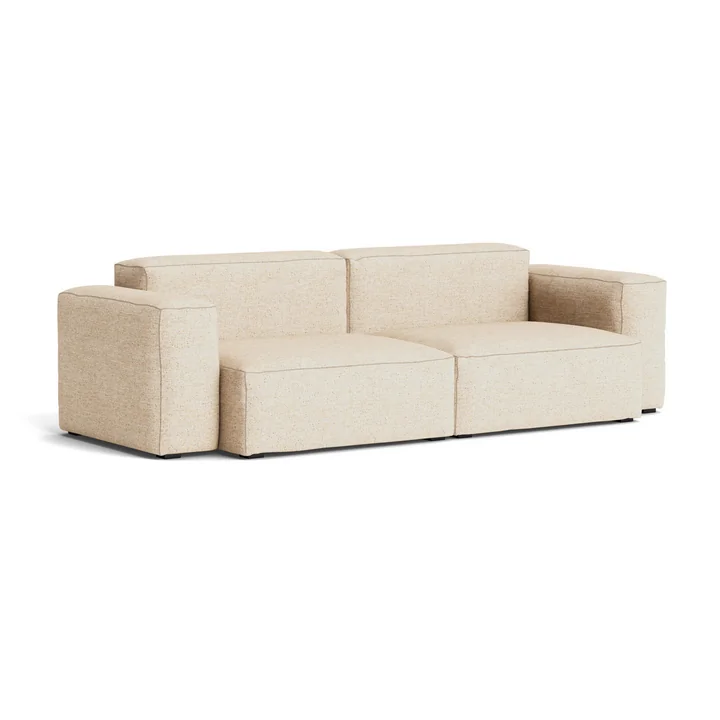 HAY - Mags Soft Canapé 2,5 places avec accoudoir bas, combinaison 1, beige ( Bolgheri LGG60) / Coutures : beige