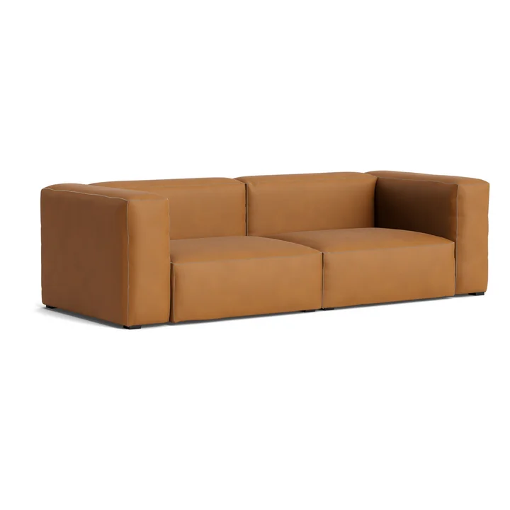 HAY - Mags Soft Canapé 2,5 places, combinaison 1, cognac (Sense) / Coutures : beige