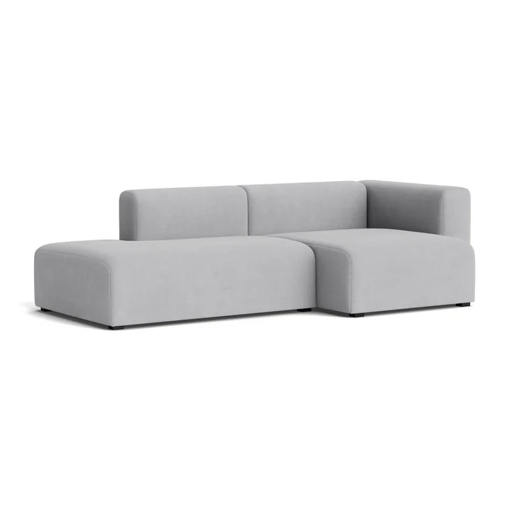 HAY - Mags Sofa 2,5 places, combinaison 3, accoudoir à droite / gris clair ( Linara 443)