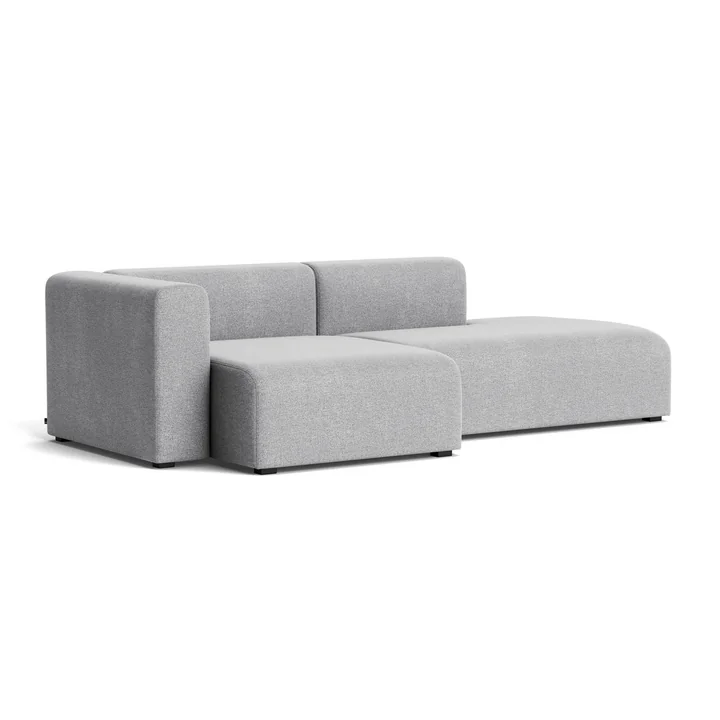 HAY - Mags Sofa 2,5 places, combinaison 3, accoudoir à gauche / gris clair ( Hallingdal 130)