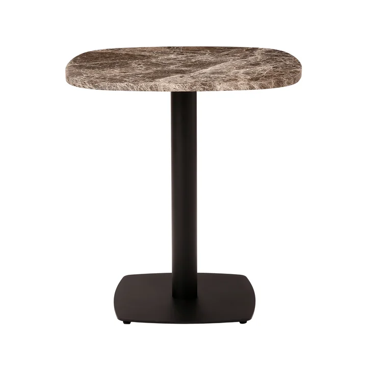 Umage - Table Gather, 68 x 68 cm, noir / marron (marbre Emperador)