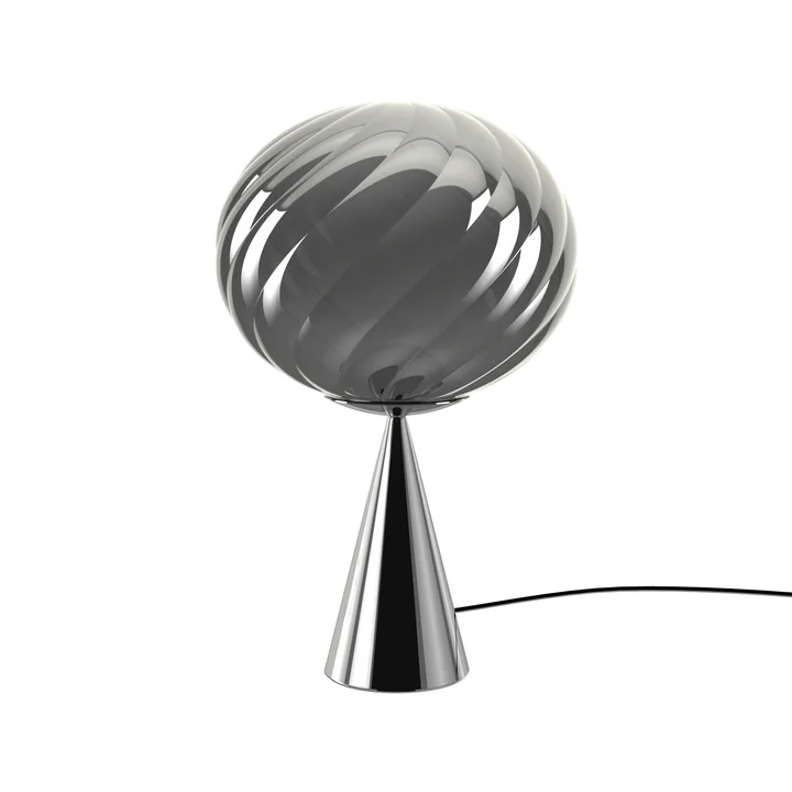 Tom Dixon - Whirl Cone Fat LED lampe de table, argenté / argenté