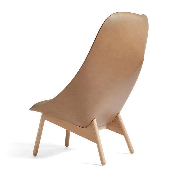 HAY - Uchiwa Fauteuil Quilted, chêne / assise beige (Naveli 213) / dossier nougat (Sense)