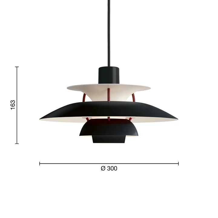 Louis Poulsen - PH 5 Mini lampe suspendue, noir (Black Edition 2025)