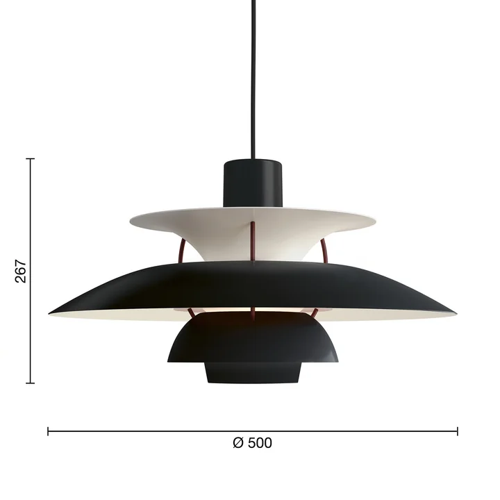 Louis Poulsen - PH 5 lampe suspendue, noir (Black Edition 2025)