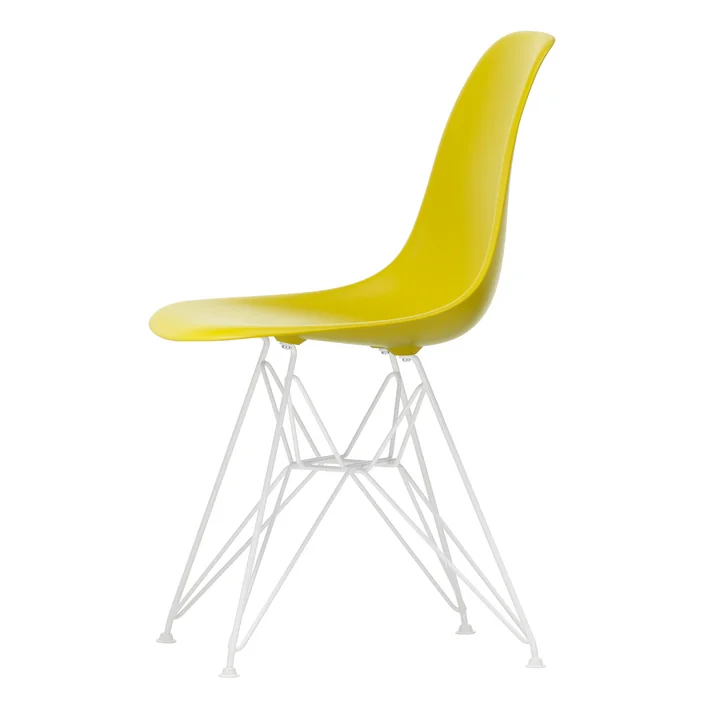 Vitra - Eames Plastic Side Chair DSR RE, blanc / moutarde