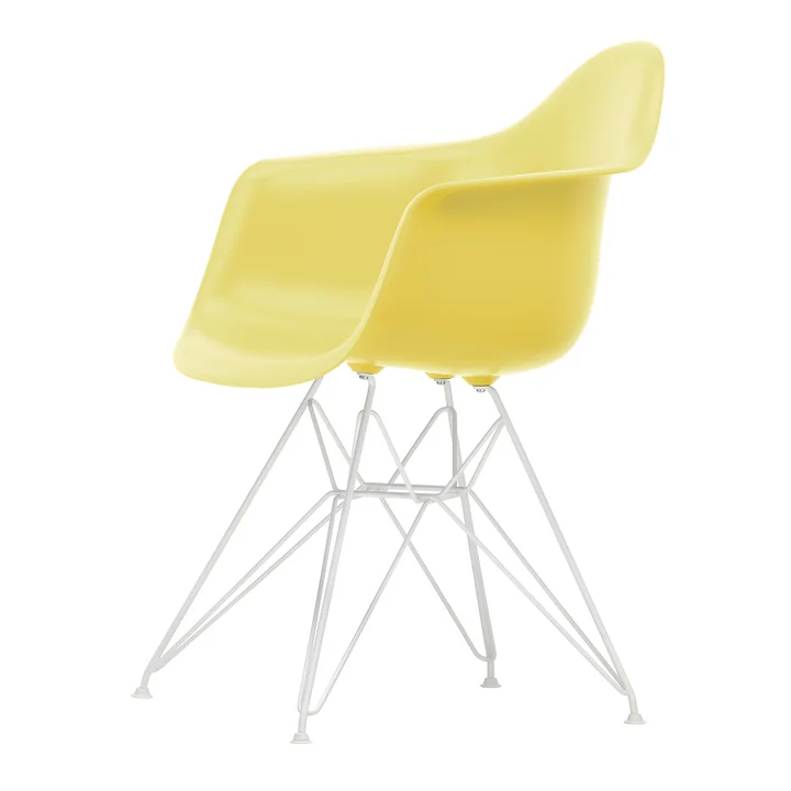 Vitra - Eames Plastic Armchair DAR RE, blanc / citron