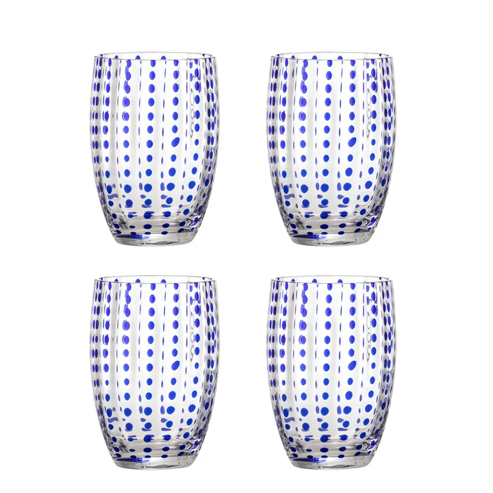 Bloomingville - Brinley Trinklas, bleu (set de 4)