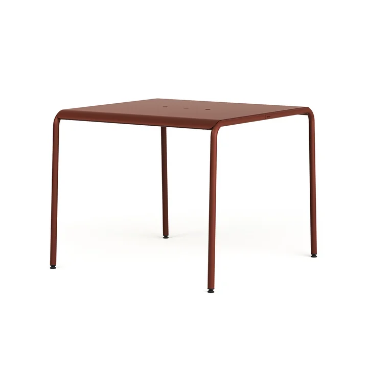 TipToe - Panorama Table, 90 x 90 cm, brick red