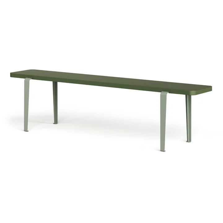 TipToe - LOU Banc, 170 x 30 cm, hêtre vert olive (RAL 6003) / gris eucalyptus