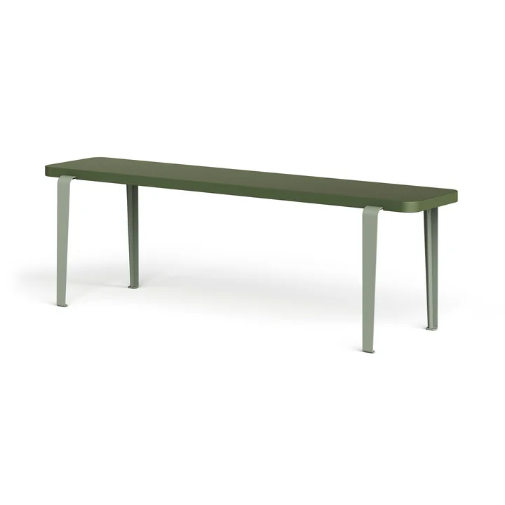 TipToe - LOU Banc, 140 x 30 cm, hêtre vert olive (RAL 6003) / gris eucalyptus