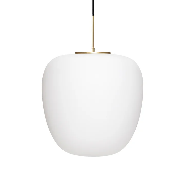 Hübsch Interior - Muse Lampe suspendue, Ø 40 cm, laiton / blanc