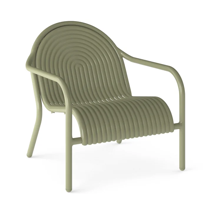 Tom Dixon - Groove Lounge Chair, vert mousse