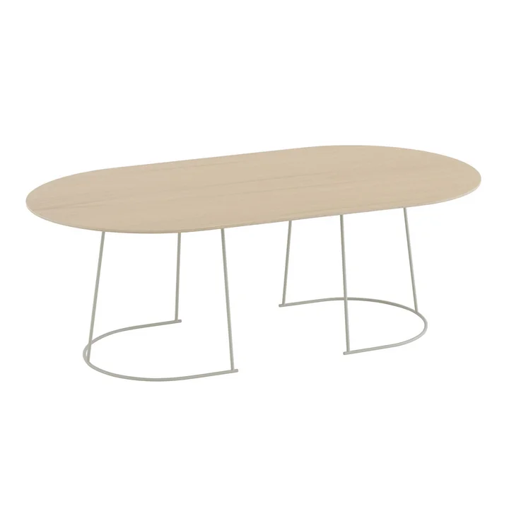Muuto - Airy table basse, grand, chêne laqué / blanc cassé