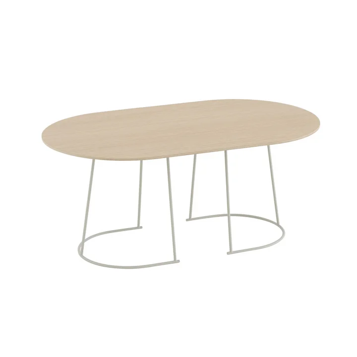 Muuto - Airy Table basse, moyenne, chêne laqué / blanc cassé