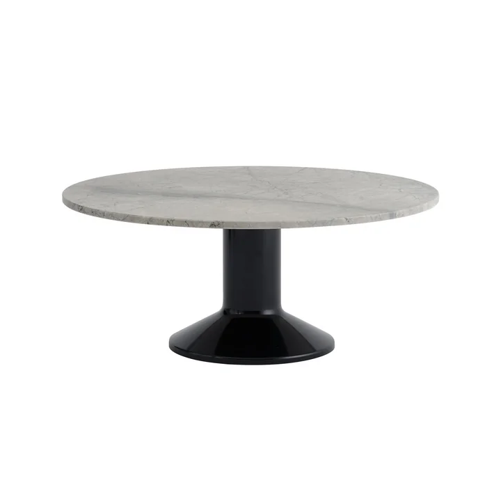 Muuto - Midst table basse, Ø 90 cm, marbre gris / noir