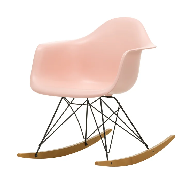 Vitra - Eames Plastic Armchair RAR RE, érable jaunâtre / basic dark / rose tendre