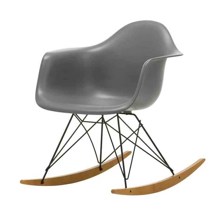 Vitra - Eames Plastic Armchair RAR RE, érable jaunâtre / basic dark / gris granit