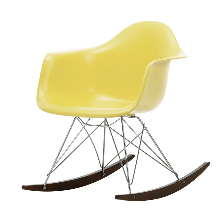 Vitra - Eames Plastic Armchair RAR RE, érable foncé / chrome / citron