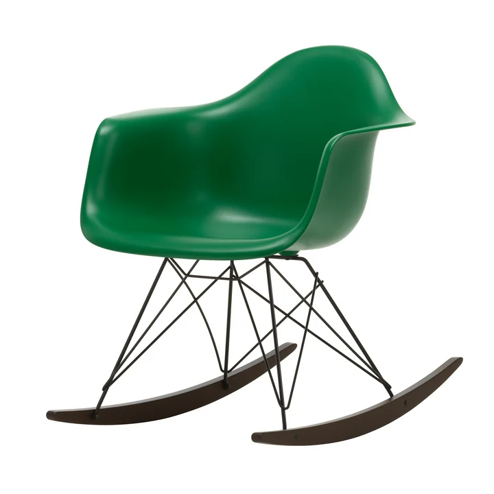 Vitra - Eames Plastic Armchair RAR RE, érable foncé / basic dark / émeraude