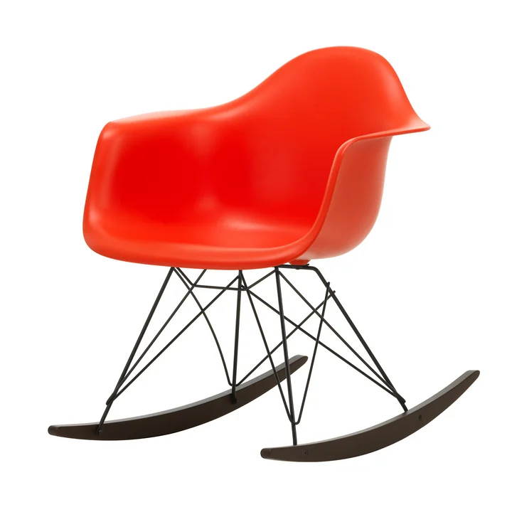 Vitra - Eames Plastic Armchair RAR RE, érable foncé / basic dark / poppy red
