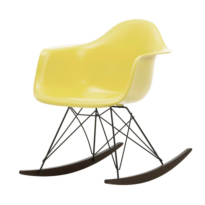 Vitra - Eames Plastic Armchair RAR RE, érable foncé / basic dark / citron