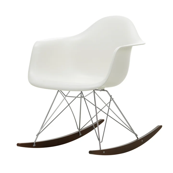 Vitra - Eames Plastic Armchair RAR, érable foncé / chrome / blanc
