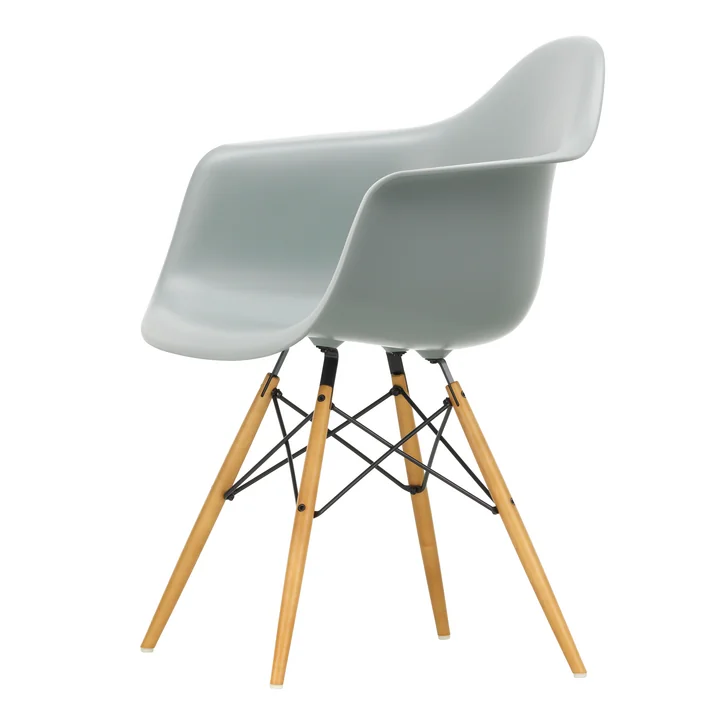 Vitra - Eames Plastic Armchair DAW RE, érable jaunâtre / gris clair