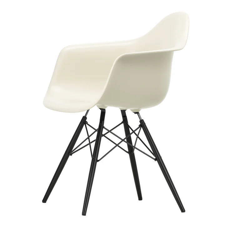 Vitra - Eames Plastic Armchair DAW RE, érable noir / galet