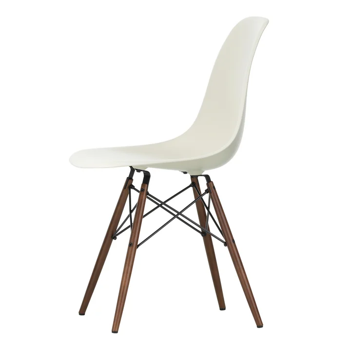 Vitra - Eames Plastic Side Chair DSW RE, érable foncé / galet