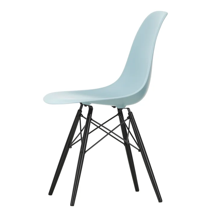 Vitra - Eames Plastic Side Chair DSW RE, érable noir / gris glacé