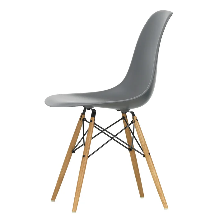 Vitra - Eames Plastic Side Chair DSW RE, frêne couleur miel / gris granit