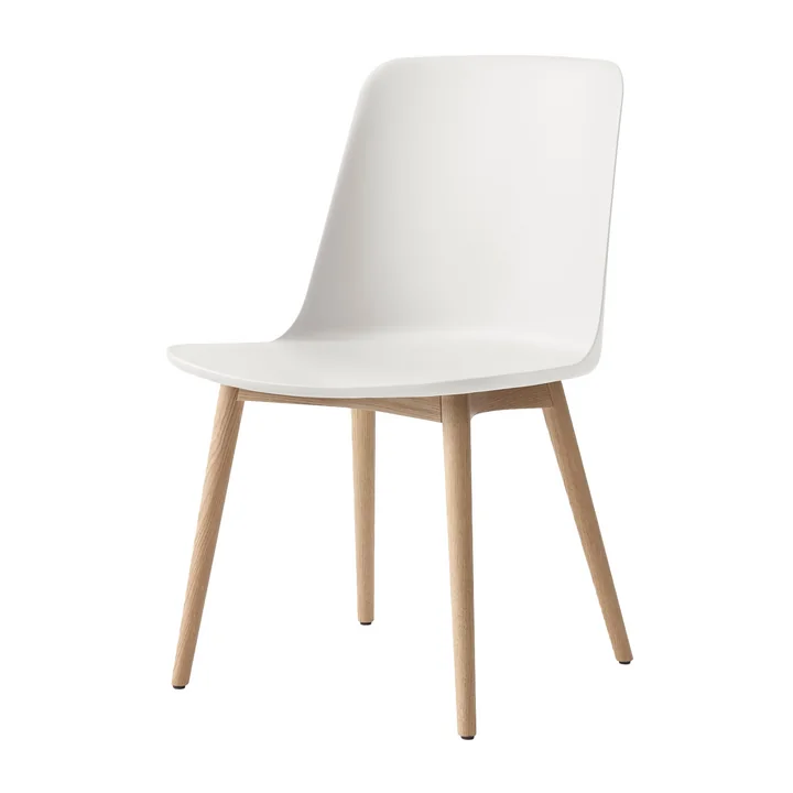 & Tradition - Rely Side Chair HW71, chêne verni transparent / vermillon