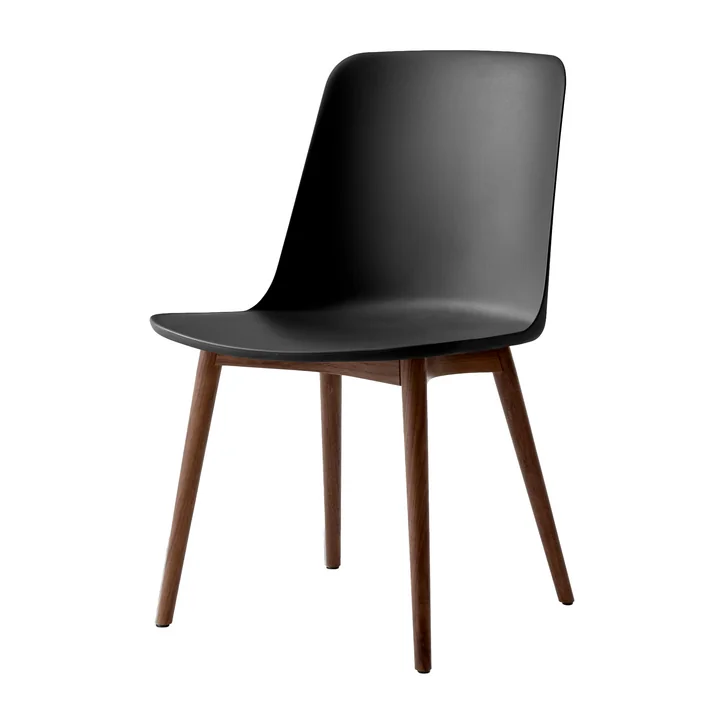 & Tradition - Rely Side Chair HW71, noyer laqué / noir