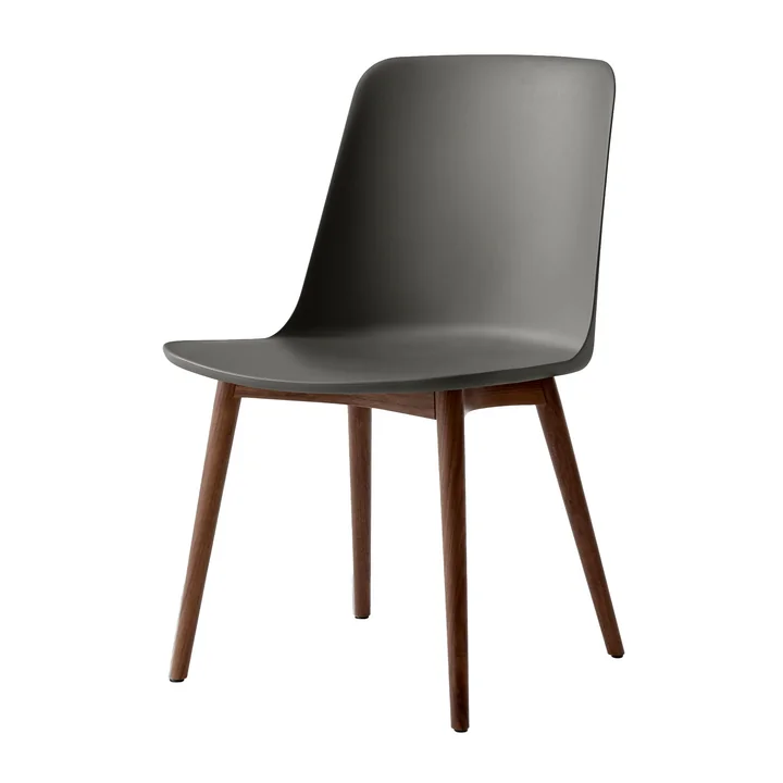 & Tradition - Rely Side Chair HW71, noyer laqué / gris pierre