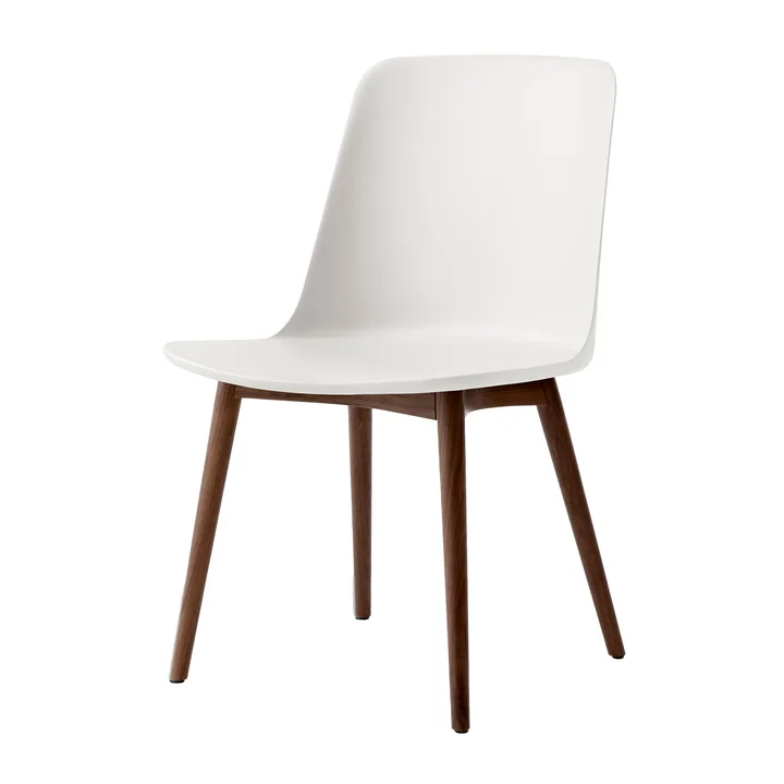 & Tradition - Rely Side Chair HW71, noyer laqué / blanc