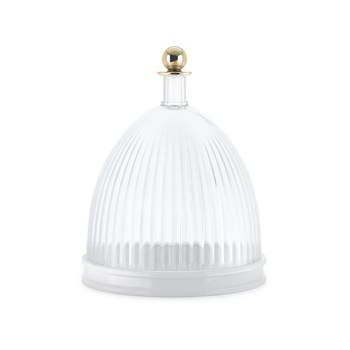 Kartell - La Coupole Plateau avec cloche, transparent / blanc