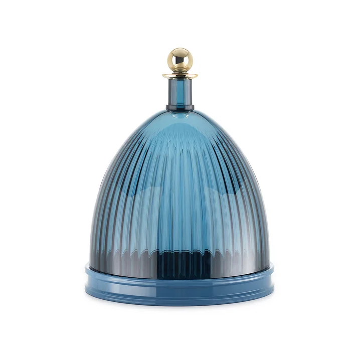 Kartell - La Coupole Plateau avec cloche, bleu ciel / bleu