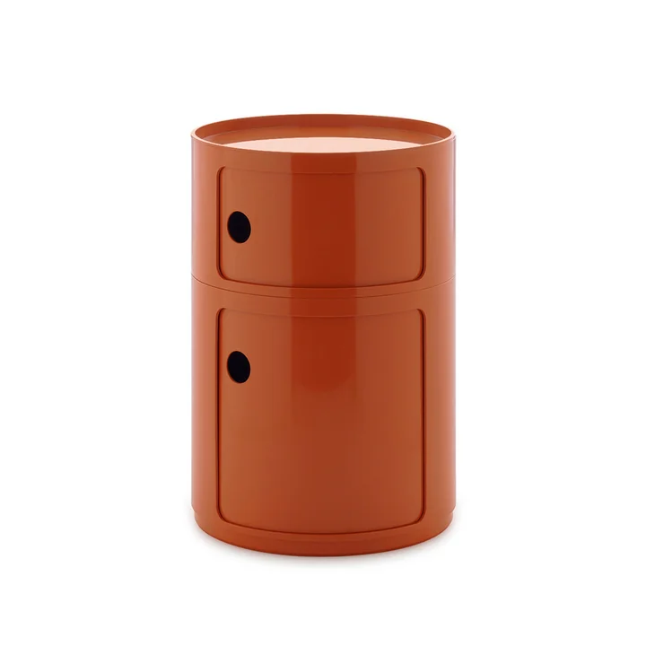 Kartell - New Big Componibili 2 récipient, H 61,5 cm, orange