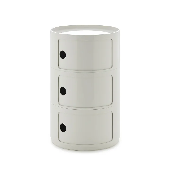 Kartell - New Big Componibili 3 conteneurs, H 69,5 cm, blanc