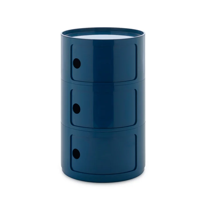 Kartell - New Big Componibili 3 conteneur, H 69,5 cm, bleu