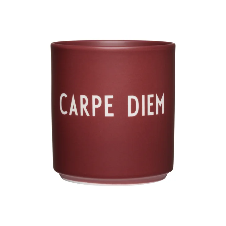 Design Letters - AJ Favourite Tasse en porcelaine, Carpe Diem / burgundy