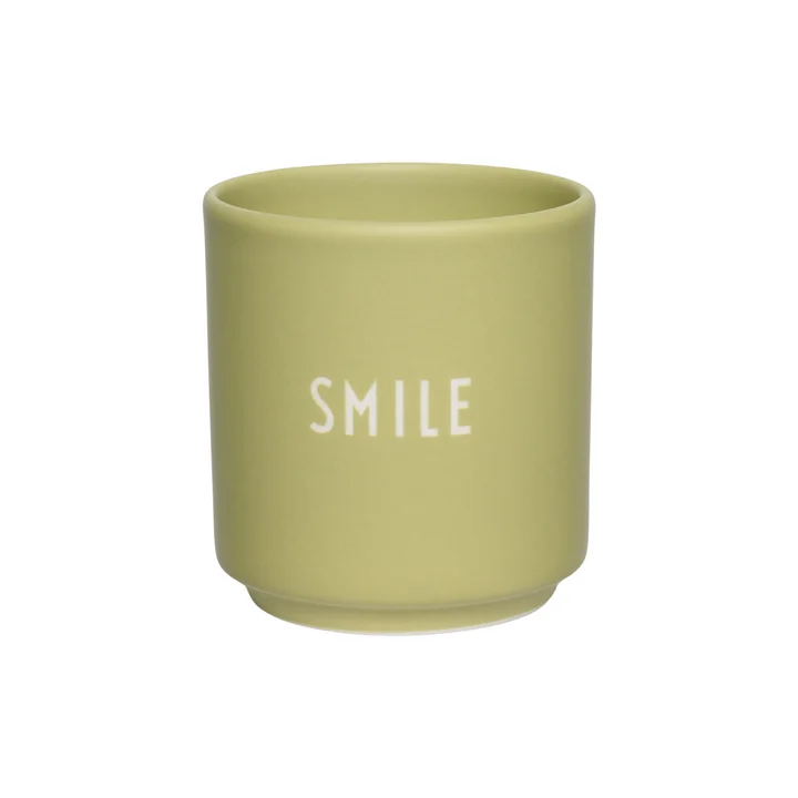 Design Letters - Mini-tasse en porcelaine, Smile / vert