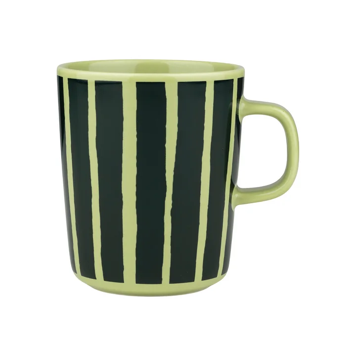 Marimekko - Oiva Piccolo Tasse avec anse, 250 ml, pear / dark green