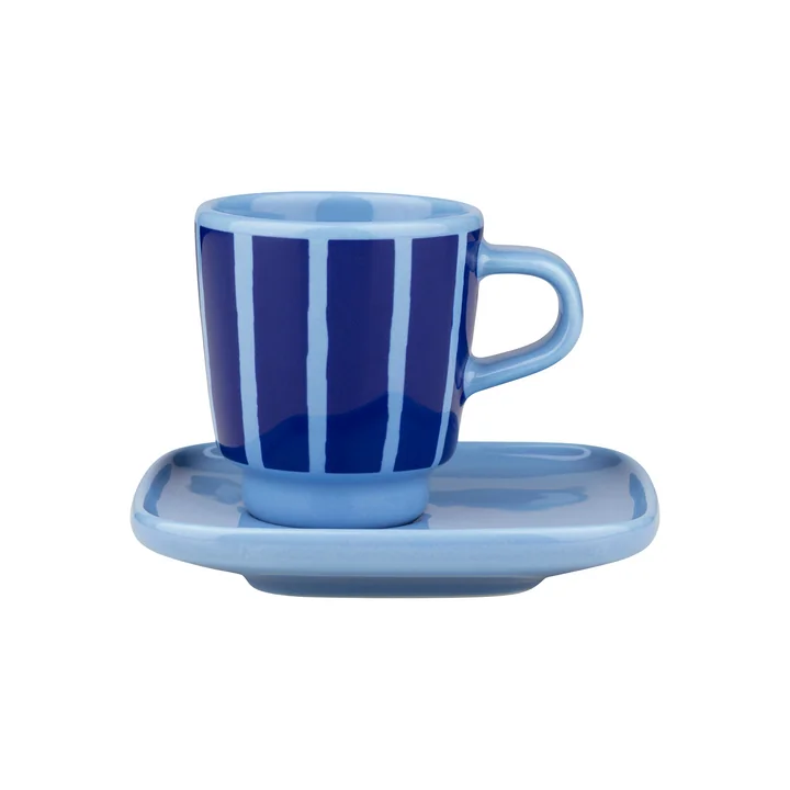 Marimekko - Oiva Piccolo tasse à espresso avec soucoupe, light blue / bleu