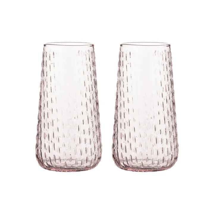 Marimekko - Syksy Verre, long 180 ml, lt. pink (set de 2)