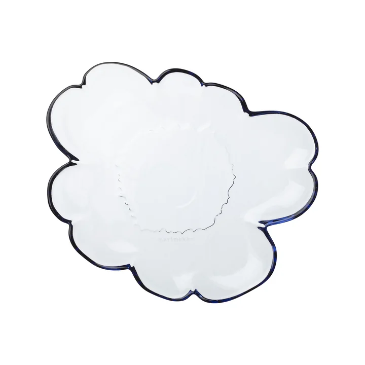 Marimekko - Unikko Assiette en verre, 20 cm, lavande